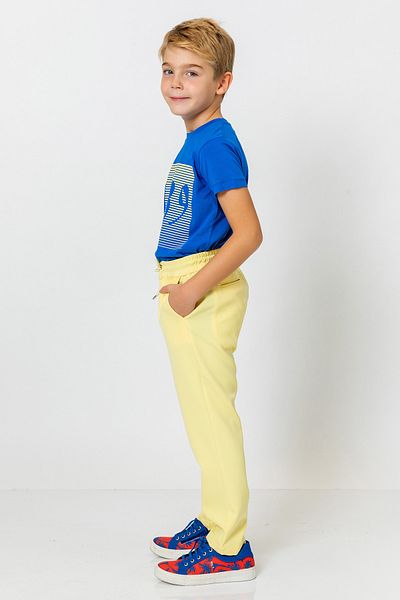 incity Boy's Yellow Trousers with Elastic Waist