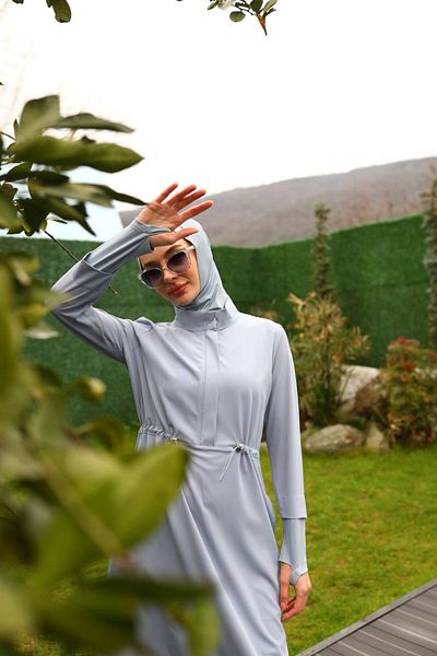 ButikKardelen New Season Camellia Hijab Swimsuit - Four Pieces 10358