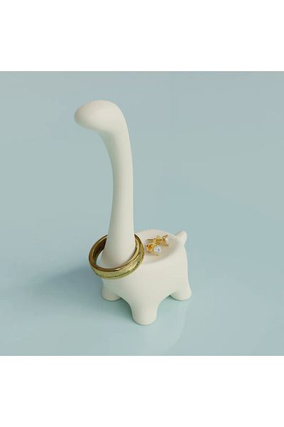 MSD DESİGN Cute Dinosaur Ecology 2 Pieces Rings and Jewelry Organizer