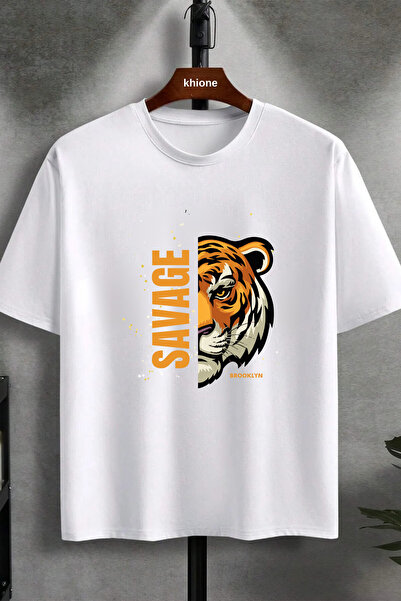 Massgai Unisex Savage Štampano 100% pamuk T-shirt