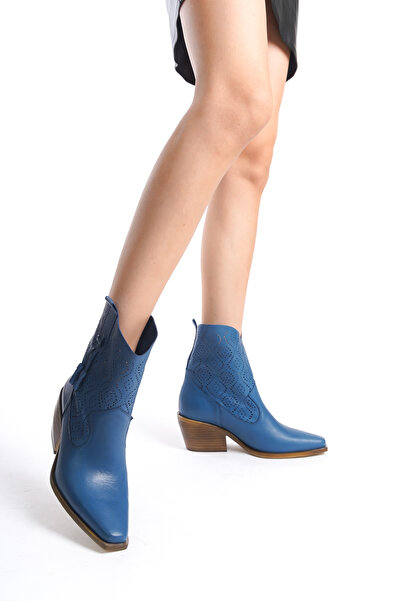 Elile Shoes Hakiki Deri 35-36-41-42  Numara Western  Yazlık Kadın Bot