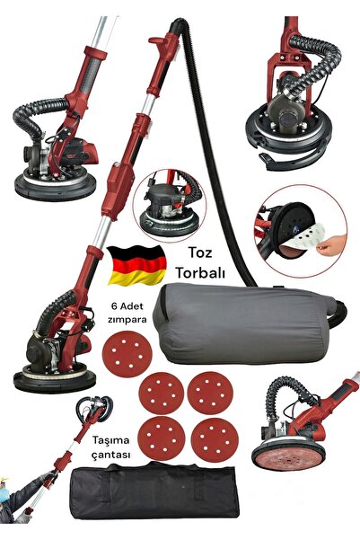 DYNAMİC MAX ALMAN 360'Ledli 3800VF Pro Kollu Alçıpan Duvar Yüzey Zımpara  Mak...