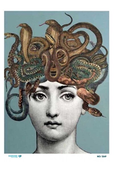 DERYA DESİNG ART ورق ديكوباج لون نحاسي - 30x42 سم رقم: DMND1249