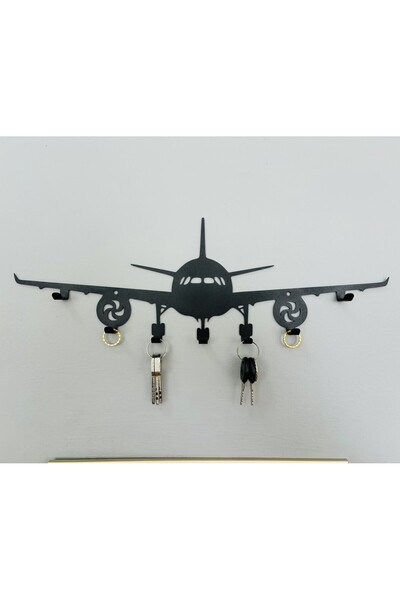 VELUX HOME Metal Uçak Figürü Duvar Anahtar Askısı Anahtarlık Ev Dekorasyon An...