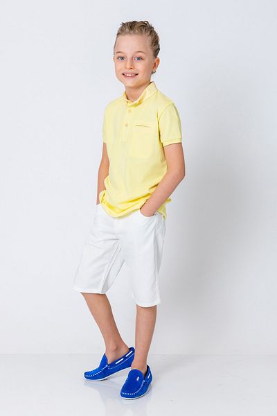 incity Boy's Short Sleeve Polo with Chest Pocket Detail