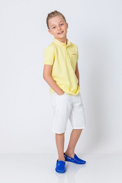 incity Boy's Short Sleeve Polo with Chest Pocket Detail