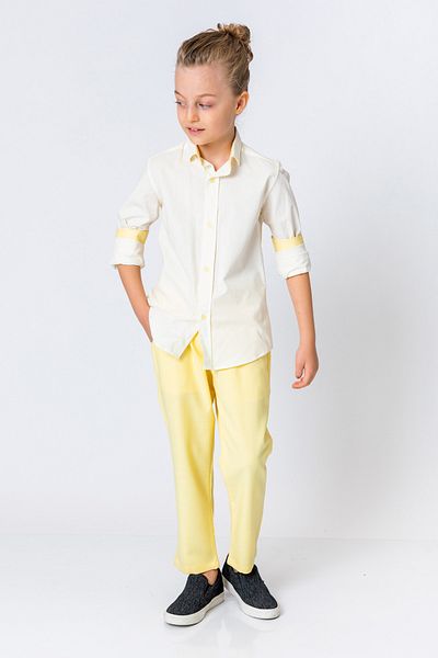 incity Boy's Polka Dot Yellow Shirt