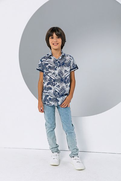 incity Boy's Short Sleeve Hawaiian Shirt