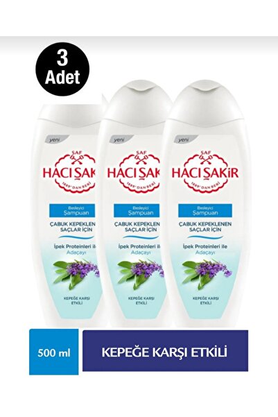 Hacı Şakir Haci şakir ada çayı kepeklenen saçlar için 3 adet 500 ml