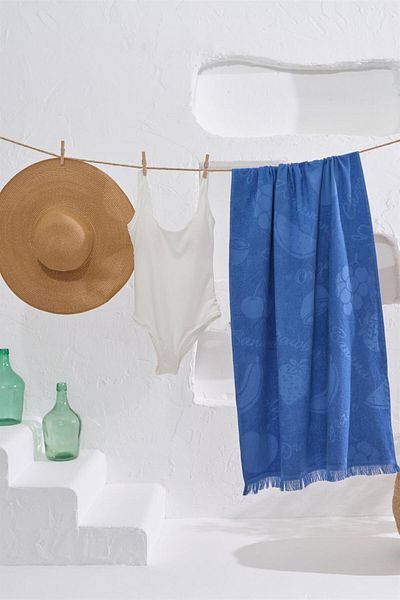 Homelover 100% βαμβακερό Peshtemal Tassel Detail Πετσέτα θαλάσσης Berry 70x150