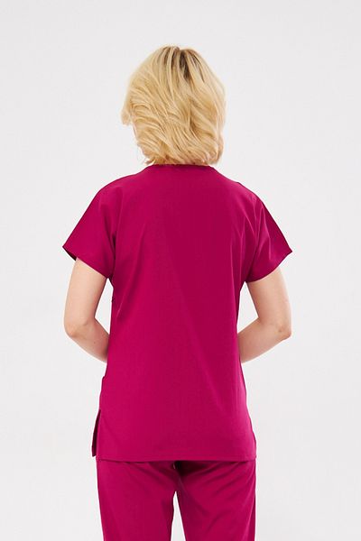 Class Üniforma Unisex μανίκι νυχτερίδας Cherry Lycra Στολή νοσοκόμας και γιατρού - Scrubs Hospital Uniform