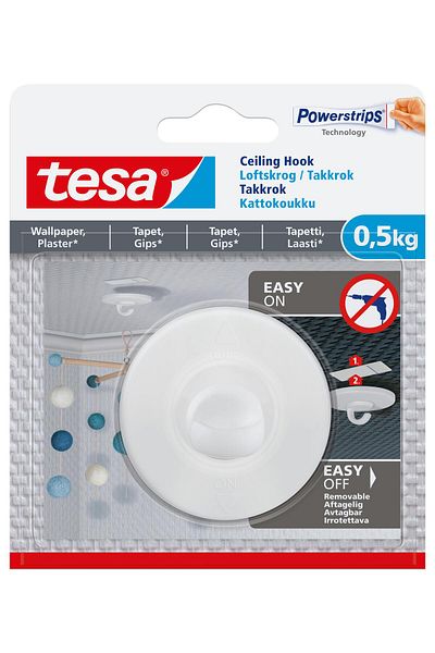 Tesa 0.5 kg Adhesive Ceiling Hanger