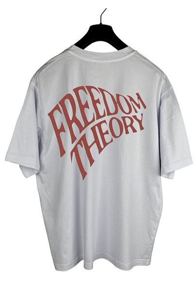 ZEYNGLAM تيشيرت Freedom Theory مطبوع 100% قطن كبير الحجم
