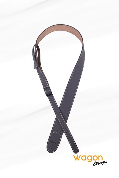 Wagon Straps Signature Series Stiches Guitar Strap - Buckle Black