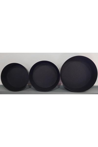 COOKCASE صينية سوداء GRANITEC مقاس 26-28-30 سم