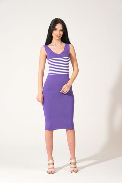 HayalGecesi Rochie Mov Mini Tricotaj - Creion 90cm, Compatibila Xs-s-m