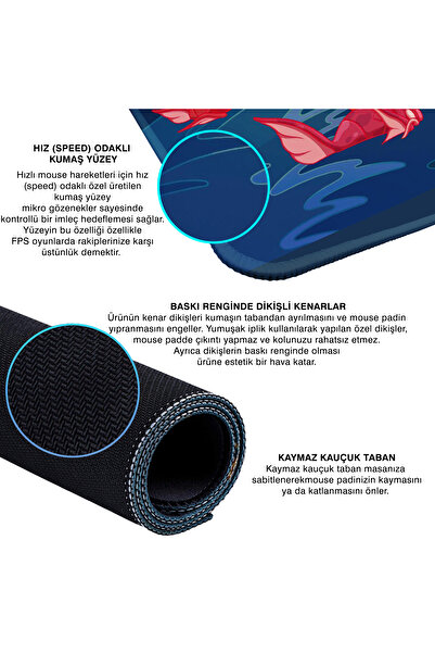 PORGE Gaming Mouse Pad 90x40 Mouse Pad XXL Oyuncu Mousepad Büyük Mouse Pad