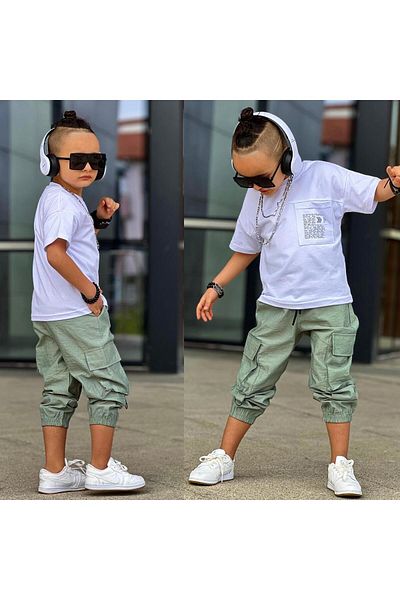 YİGİT BUTİK Yigit Boutique Boys' Suit with Parachute Fabric Trousers