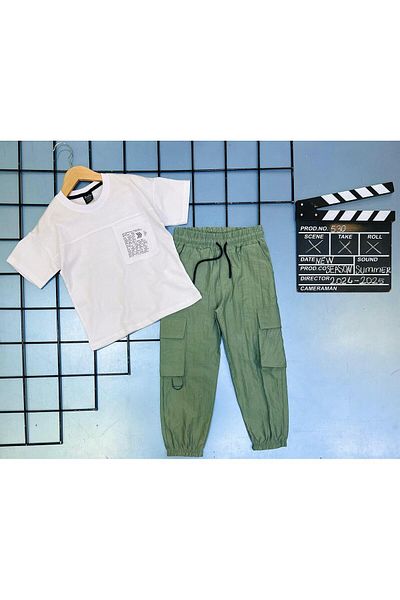 YİGİT BUTİK Yigit Boutique Boys' Suit with Parachute Fabric Trousers