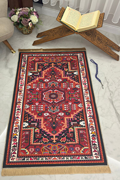 Homiko سجادة صلاة مطبوعة رقمية بزخارف تركية قديمة - TLNMZ-057