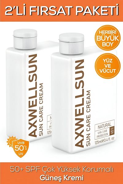 AXWELL High Protection - 50 SPF+2 Piece Opportunity Set, Anti-Blemish Moisturizing Sunscreen