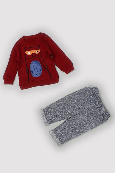 Peki Baby Buy 5 Pay 4 Newborn Child Boy 2 Rope Combed Cotton Narrow Fit Polar Bear Printed Set 13410