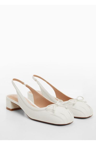 MANGO Woman Ballerinas mit offenem Rücken