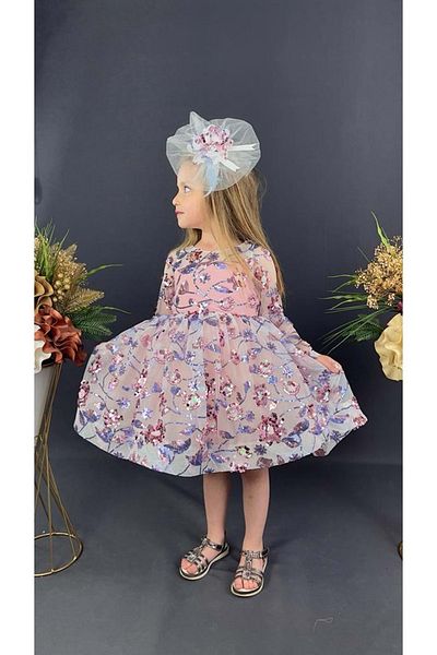 Mnk Baby&Kids Girl's Kokosh Evening Dress with Sequins on Tulle Mnk0539 Pink