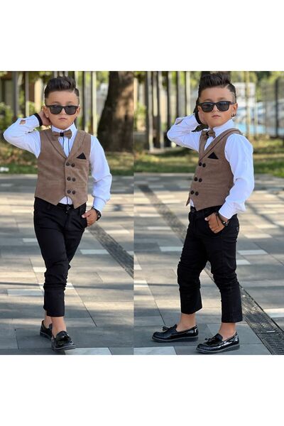 rainkids SUET KUMAS RKSY1100 - Pocket Handkerchief Vest Set