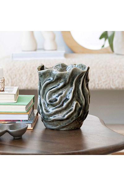Warm Design Gray Organic Shaped Vase