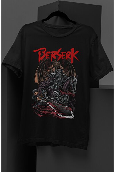 Fuddy Moda Tricou unisex cu imprimeu Guts Berserk cu design special, tricou o...