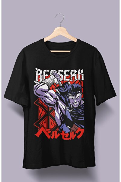 Fuddy Moda Tricou oversize Berserk V4, tricou unisex cu imprimeu anime