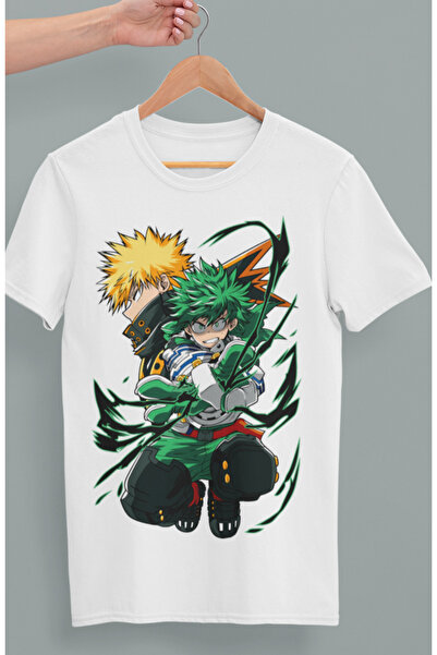 Fuddy Moda Oversize kroj My Hero Academia Izuku Midoriya Katsuki Bakugo Štamp...