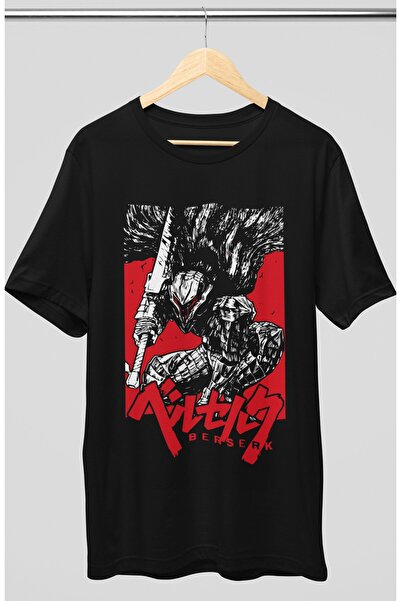 Fuddy Moda Tricou oversize Berserk Guts V5, tricou unisex cu imprimeu anime