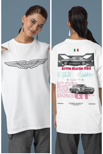 Fuddy Moda Unisex crvena Aston Martin DB4 majica sa temom trkačkog automobila...