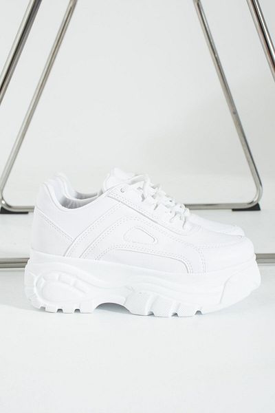 İnan Ayakkabı Women's White Thick Sole Casual Sneakers (SOLE 6 CM)
