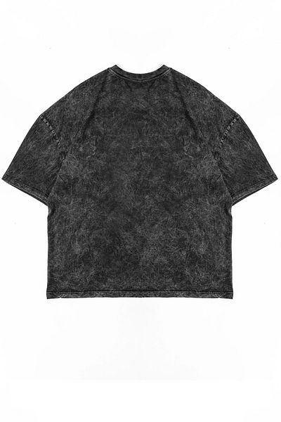 Sekizbiraltı Dangerous Skull Printed Oversize Unisex Πλενόμενο καπνιστό μπλουζάκι