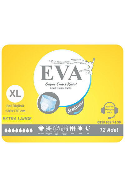 EVA Klasik Süper Emici Kadın Erkek Külot Hasta Bezi 14 Lü Medium Large 12 Li Xlarge