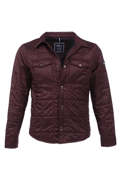 G-FOX Men's Short Hoodless Padded Classic Quilted Fiber Jacket 9622