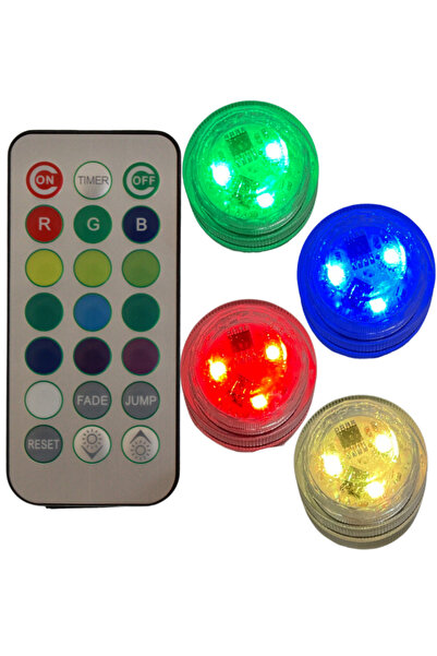 Hazar Led Su Geçirmez Rgb Led Işık Kapsül | Akvaryum Led | Nargile Led | Havuz Led Uzaktan Kumandalı Led Lamba