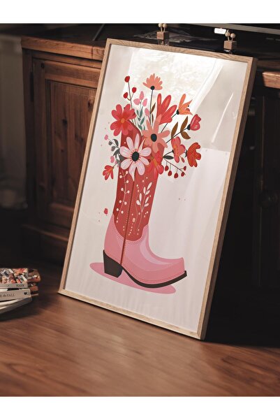Postifull Çerçevesiz Poster Tablo, Duvar Posteri, Bahar Yağmuru Altında Çiçekler , Maximalist No:70