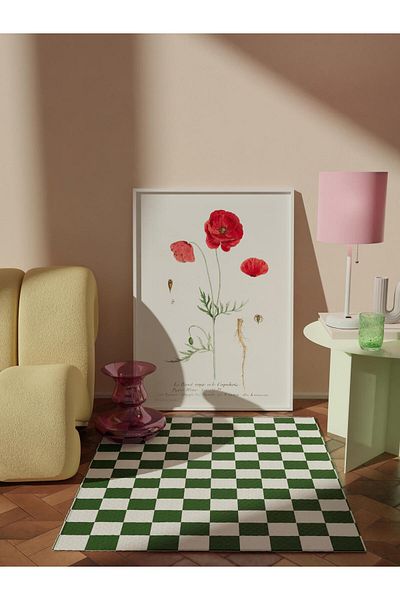 Postifull Frameless Poster Painting, Wall Poster, Artistic Hd Print, Poppies Field , Maximalist No:211