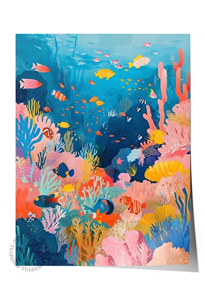 Postifull Çerçevesiz Poster Tablo, Duvar Posteri, Hd Baskı, Denizin Altındaki...