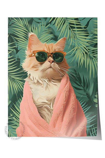 Postifull Çerçevesiz Poster Tablo, Duvar Posteri, Hd Baskı, Palmiye Altında E...