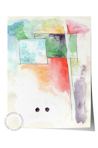 Postifull Frameless Poster Painting, Wall Poster, Artistic Hd Print, Pastel Feelings , Maximalist No:205