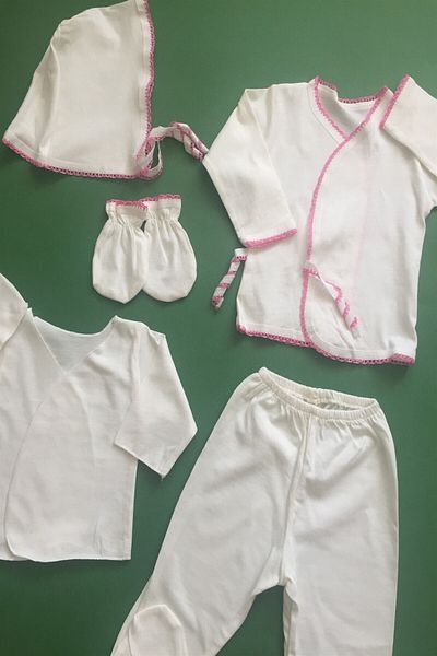 Miniworld Baby Girl-Boy Luxury Emergency Hospital Necessity Set 5 Pieces First Outfit