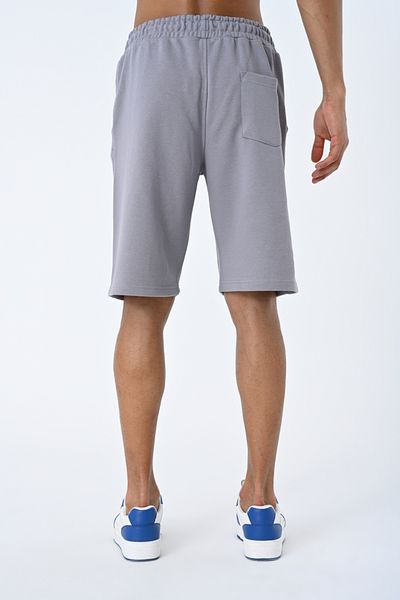 AMAZING CRASH Gray Three Thread Waist Tie Basic Shorts