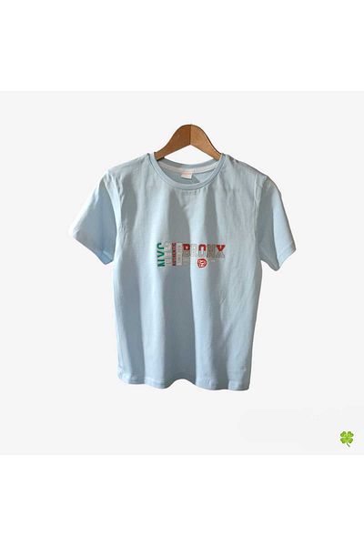 neocotton Tricou pentru copii cu mânecă scurtă cu imprimeu supradimensionat, 100% bumbac