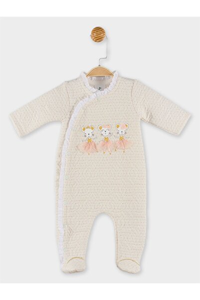 Panolino Baby Girl Ruffle Detailed Quilted Fabric Jumpsuit with Booties 20144