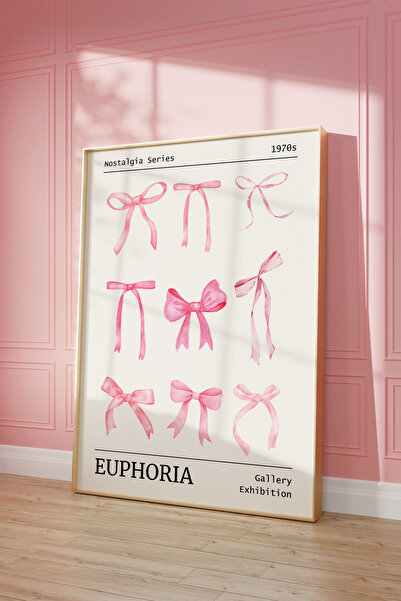 Vinca Prints Pink Bows Coquette Estetik Poster, Balletcore Estetik Poster, Pi...